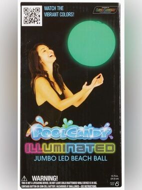 Illuminated LED Beach Ball - Green